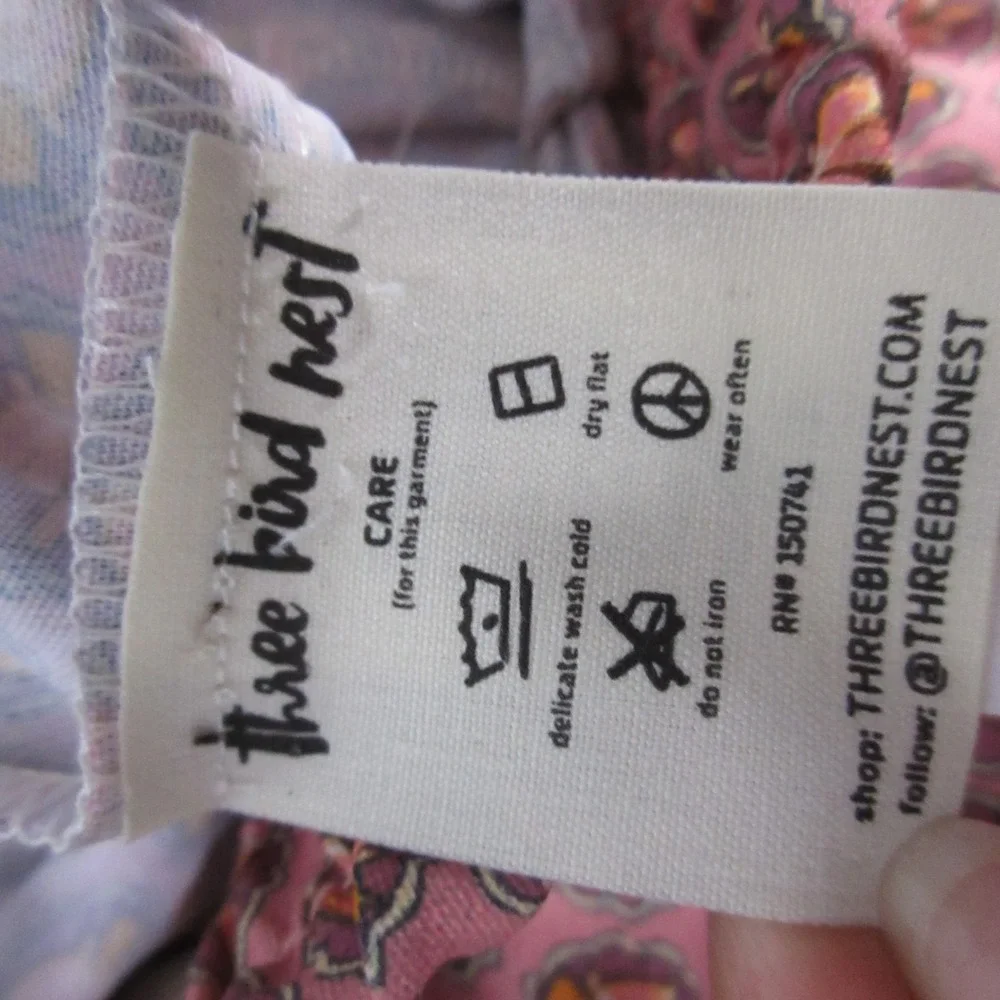 Three Bird Nest Pink and Brown Wide Leg Pants - Picture 11 of 14